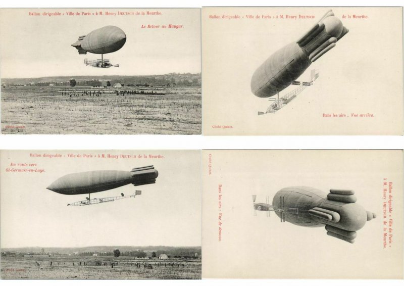 EARLY AVIATION, BALLOON, BALLON DIRIGEABLE VILLE DE PARIS 8  CPA. (L3000)