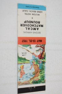 AMCAL Matchcover Roundup CA May 23-25, 1957 Girl 20 Strike Matchbook Cover