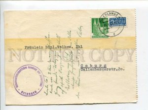 422644 GERMANY 1949 year Invitation Erlangen Coburg RPPC w/ Berlin label