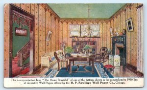 CHICAGO, IL Illinois ~ H.P. Rawlings WALL PAPER CO. c1910s Advertising Postcard