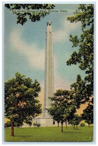 1949 San Jacinto Memorial Shaft, Houston Texas TX Vintage Posted Postcard 