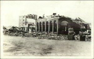 Fergus Falls MN Hunt's Cigar Factory After Tornado Real Photo Postcard 1919