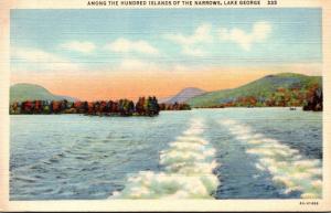 New York Lake George View Among The Hundred Islands Of The Narrows 1941 Curteich