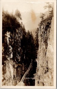 Canada Capilano Canyon RPPC British Columbia Gowen Sutton Photo Postcard Z20