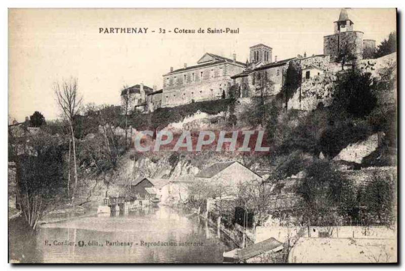 Old Postcard Parthenay Viaduct Coteau St. Paul