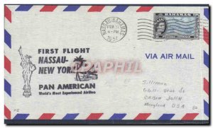 Bahamas Letter 1 flight Nassau New York February 21, 1957