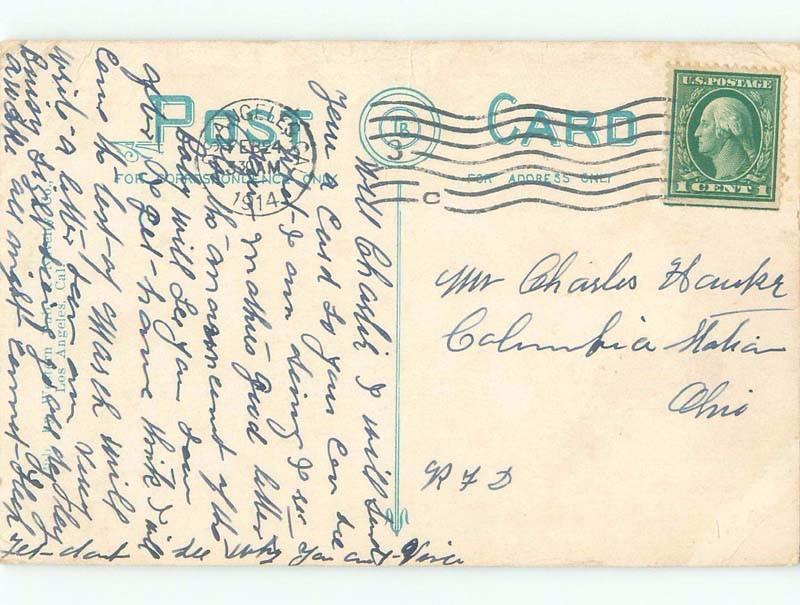 D-back GIRL PICKS CALI ORANGES versus SNOWBALLS Los Angeles postmark CA E9749