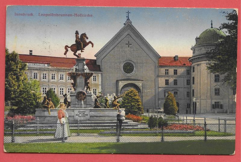 Innsbruck, Leopoldsbrunnen, Hofkirche - Austria - 1918