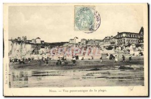 Old Postcard Sea Panoramic View of The Beach