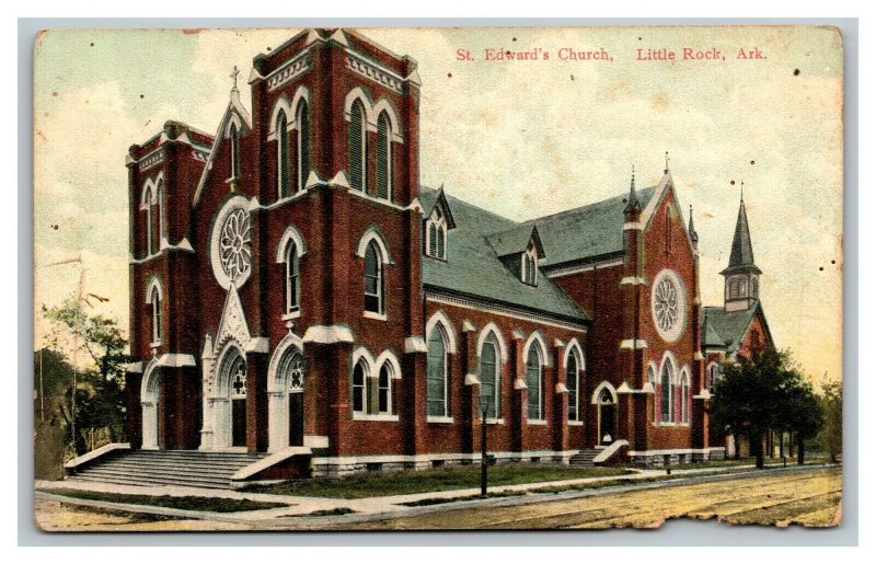 Vintage 1920's Postcard St. Edward's Church Little Rock Arkansas