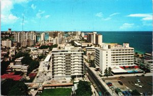 Puerto Rico Condado Santurce Ashford Avenue View Vintage Postcard C195