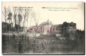 Old Postcard Ham Le Chateau Fort dock served prison & # 39Etat