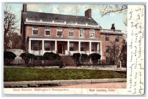 1910 Shaw Mansion Washington's Headquarters New London CT Posted Postcard 