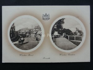 Glamorgan PENARTH Windsor Road Road & Gardens c1911 PC by H. Woodward of Penarth