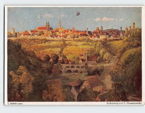 Postcard Gesamtansicht, Rothenburg ob der Tauber, Germany