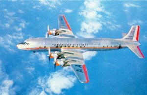 Postcard American Airline issued, DC-7 Flagship Airliner.   P5