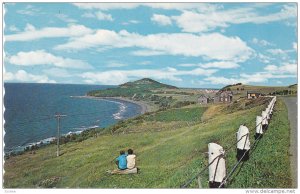 Scenic view of route 6 on GASPE NORD Peninsula, Quebec, Canada, 40-60s