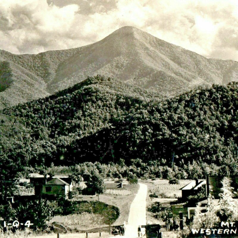 ca 1920 Postcard Historic RPPC Postcard Mt Pisgah North Carolina Farmland Road