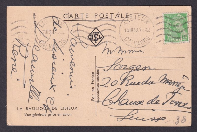 FRANCE, RPPC postcard, Lisieux, The Basilica