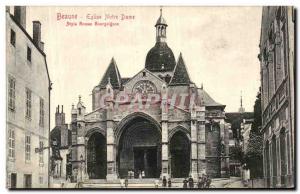 Old Postcard Beaune Eglise Notre Dame Roman Burgundian Style