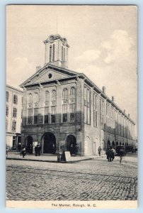 Raleigh North Carolina Postcard Market Exterior Building c1907 Vintage Antique