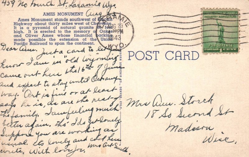 Ames Monument,Sherman Hill,WY