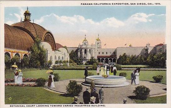 Botanical Court Looking Toward Varied Industries Building Panama-California E...