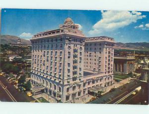 Unused 1950's OLD CARS & UTAH HOTEL Salt Lake City Utah UT Q5490@