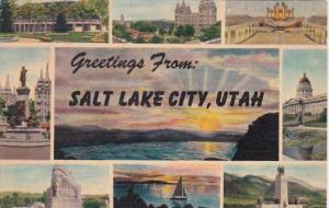 Utah Greetings From Salt Lake City 1951