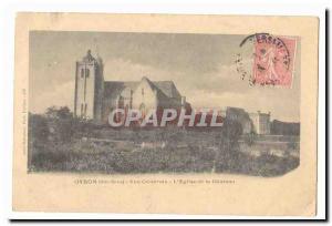 Oyron Old Postcard General view L & # 39eglise and castle