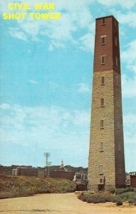 DUBUQUE, Iowa IA    CIVIL WAR SHOT TOWER    Vintage Chrome MILITARY  Postcard