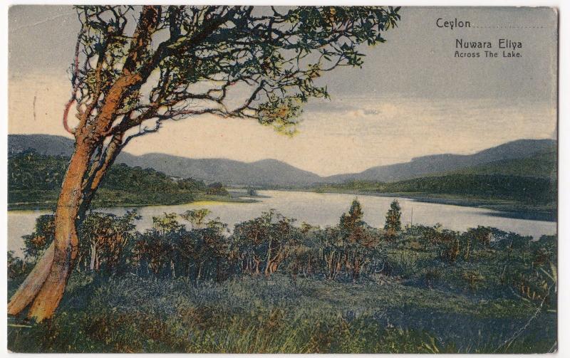 Sri Lanka / Ceylon; Nuwara Eliya, Across the Lake PPC, 1910 PMK  