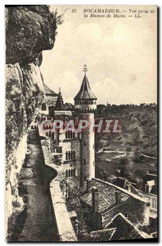 Postcard Old Rocamadour Vue Prize De La Maison De Marie