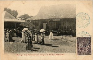 PC CPA MADAGASCAR, MARIAGE D'UN FONCTIONNAIRE, MAROANTSETRA, Postcard (b19963)