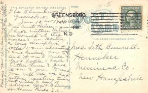 Greensboro North Carolina Normal College Avenue Antique Postcard K102206