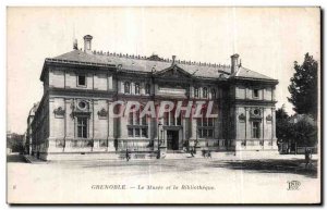 Old Postcard Grenoble Museum and Library Library