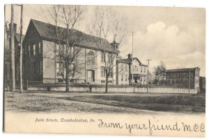 Postcard Public Schools Conshohocken PA 1906