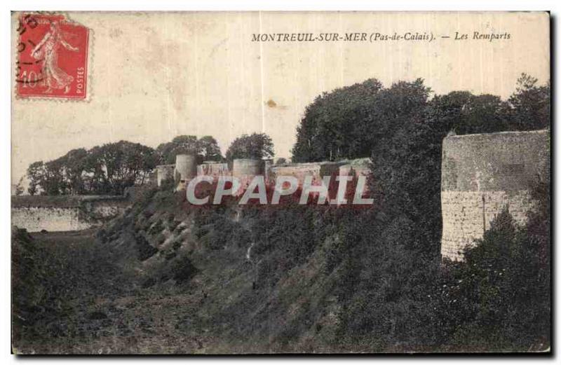 Old Postcard Montreuil Sur Mer (Pas de Calais) Les Remparts