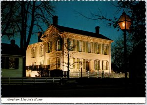 VINTAGE CONTINENTAL SIZE POSTCARD ABRAHAM LINCOLN'S HOME AT SPRINGFIELD ILLINOIS