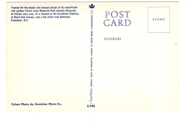 Pond, Forest Lawn Memorial Park, Vancouver, British Columbia