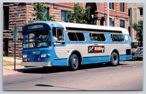 Advertising~MTA #2 Bus @ Marquette Michigan~Vintage Postcard
