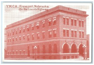 c1940s Y.M.C.A. Building Exterior Fremont Nebraska NE Unposted Red Tint Postcard