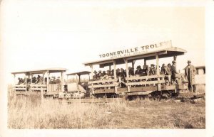 Toonerville Trolley Railroad Scene Real Photo Vintage Postcard AA54402