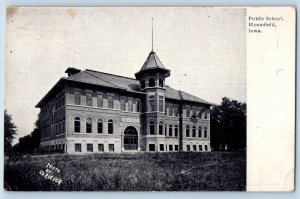 Bloomfield Iowa IA Postcard Public School Building Exterior Scene 1909 Antique