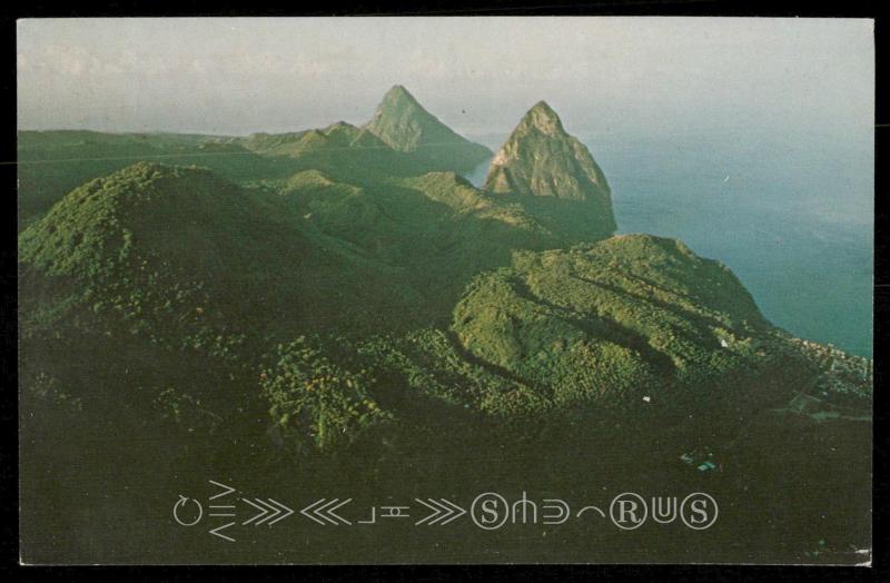 Aerial View of Gros Piton and Petit Piton, St. Lucia