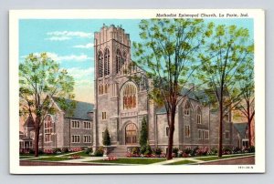 La Porte Indiana Methodist Episcopal Church Postcard