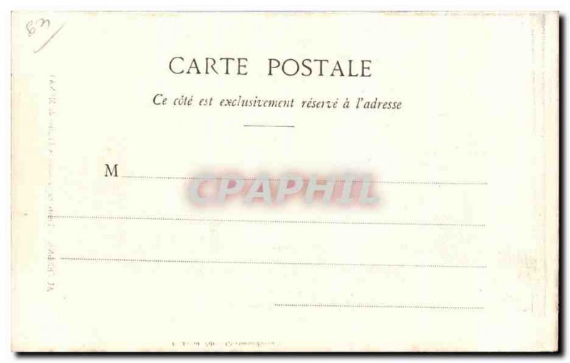 Old Postcard Auvergne Baptismal font Church of I Menat