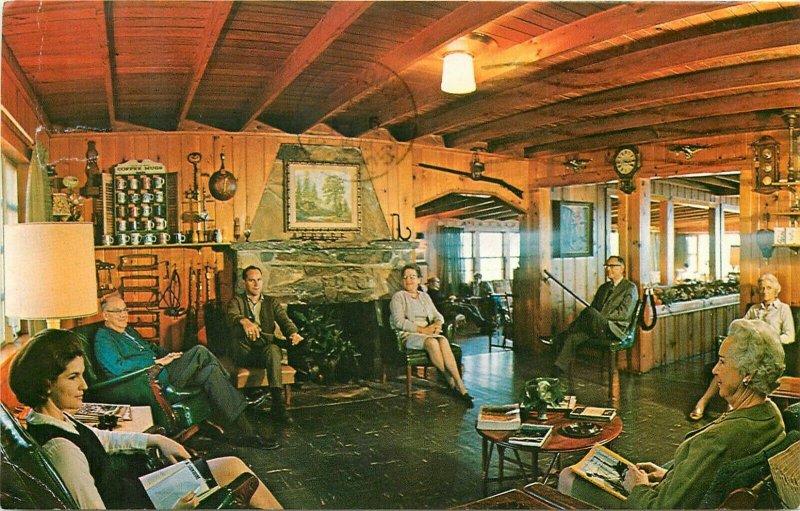 Big Lynn Lodge Lobby Little Switzerland North Carolina NC pm 1979 Postcard