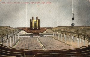 Vintage Postcard 1930's Interior Mormon Tabernacle Salt Lake City Utah UT