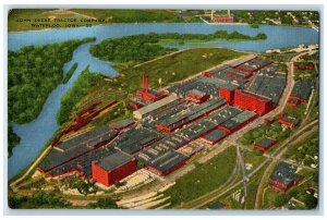 c1940 Aerial View John Deere Tractor Company Waterloo Iowa IA Unposted Postcard